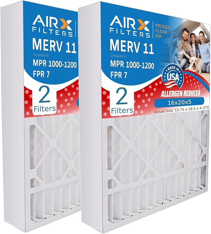 AIRX FILTERS WICKED CLEAN AIR. 16x20x5 Air Filter MERV 11 Compatible with ReservePro 4350 Furnace Filter 2 Pack