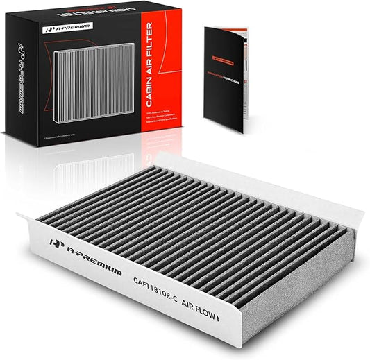 A-Premium Cabin Air Filter with Activated Carbon Compatible with Jeep, Dodge & Fiat Models - Compass 2017-2022, Renegade 2015-2023, Hornet 2023, 500L 2014-2020, 500X 2016-2023 - Behind Glove Box