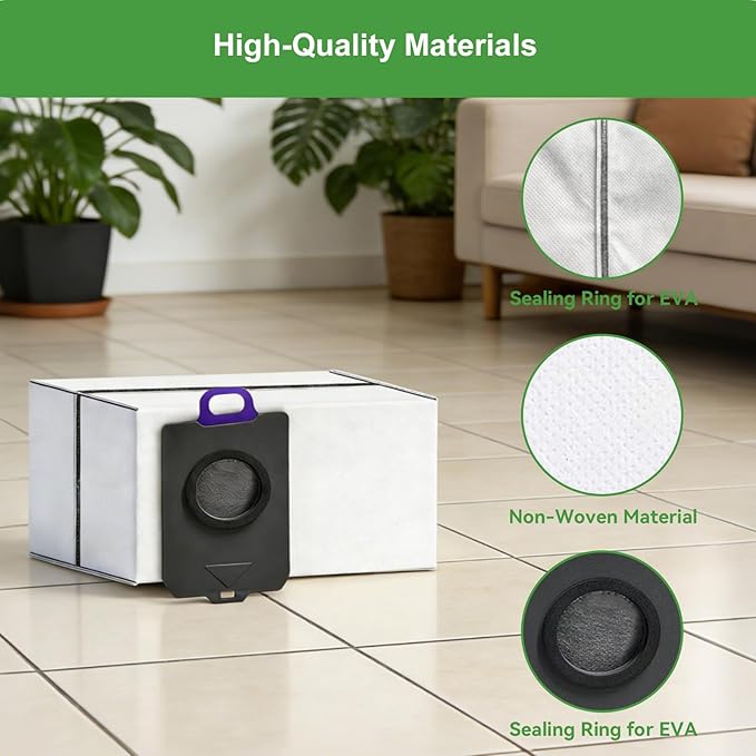 WAIKAS 14 Pack Vacuum Bags for NARWAL Flow, Freo Z10, Freo Z Ultra, Freo Z10 Ultra, Freo X10 Pro Robot Vacuum, Disposable Dust Bags with Large Capacity as Replacement Parts/Accessories