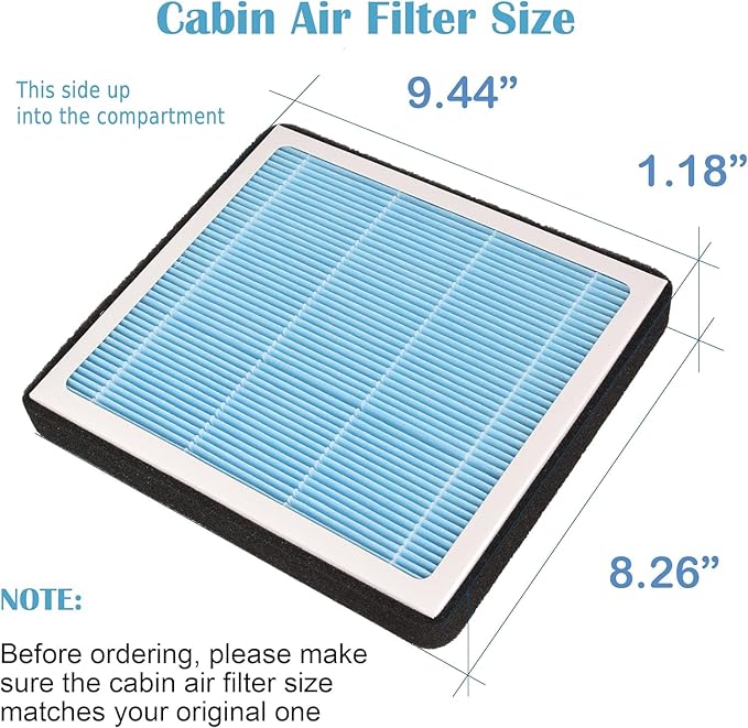 CF11966 Cabin Air Filter with Activated Carbon, Replacement for Chevy Silverado 1500 2500 3500 HD, Equinox, Tahoe, Malibu, Traverse, Colorado, Cruze, Buick Cadillac GMC 2016-2021