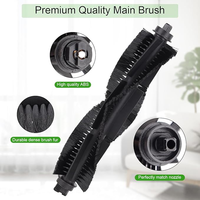 WVCR200S Replacement Parts for WYZE Robot Vacuum Cleaner WVCR200S Spare Accessories - 1 Roller Brush 3 Hepa Filters 3 Side Brush