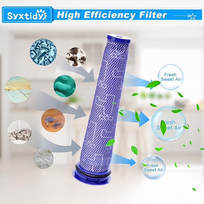 Filter Replacement for Dyson DC40 Multi Floor,DC40 Animal,Light/Slim Ball Animal, Origin and Total Clean Vacuums, Part 923587-02 & 922676-01,2 Post-Motor & 2 Pre-Motor Filters