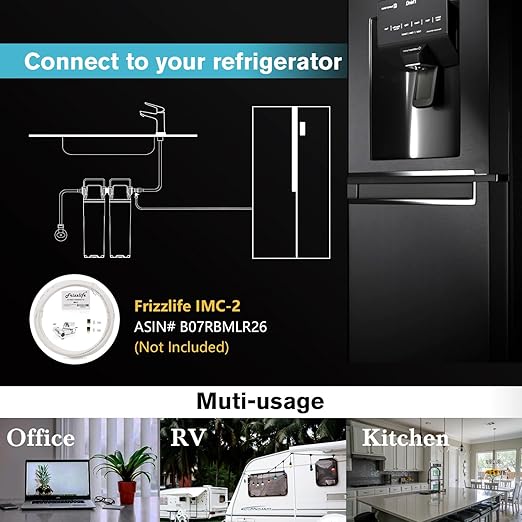Frizzlife DW10 Under Sink Water Filter System, NSF/ANSI 53&42 Certified Elements, Reduces 99.99% Lead, Chlorine, Fluoride, Bad Taste & Odor, Direct Connect, 0.5 Micron, USA Tech