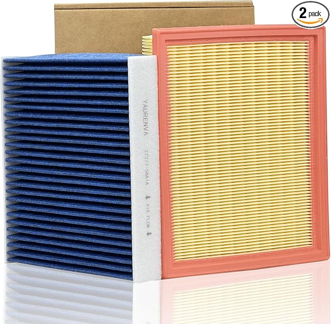 Engine & Cabin Air Filter Kit with Activated Carbon, Fit for 2022 2023 2024 2025 2026 Nissan Pathfinder 3.5L & INFINITI QX60 3.5L, Relace 272775NA1A, 16546-6TA0A, CF12552, WA11687