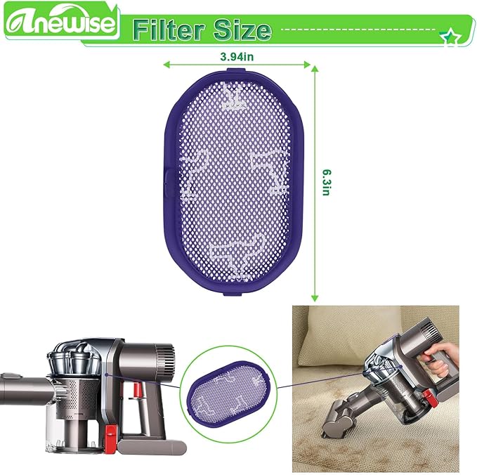 Anewise 4Pk Filter for Dyson DC44 Animal, DC35, DC31, DC56, DC34, DC30 Digital Slim Exclusive Multi Floor Vacuum Cleaner, Replacement Part #917066-02