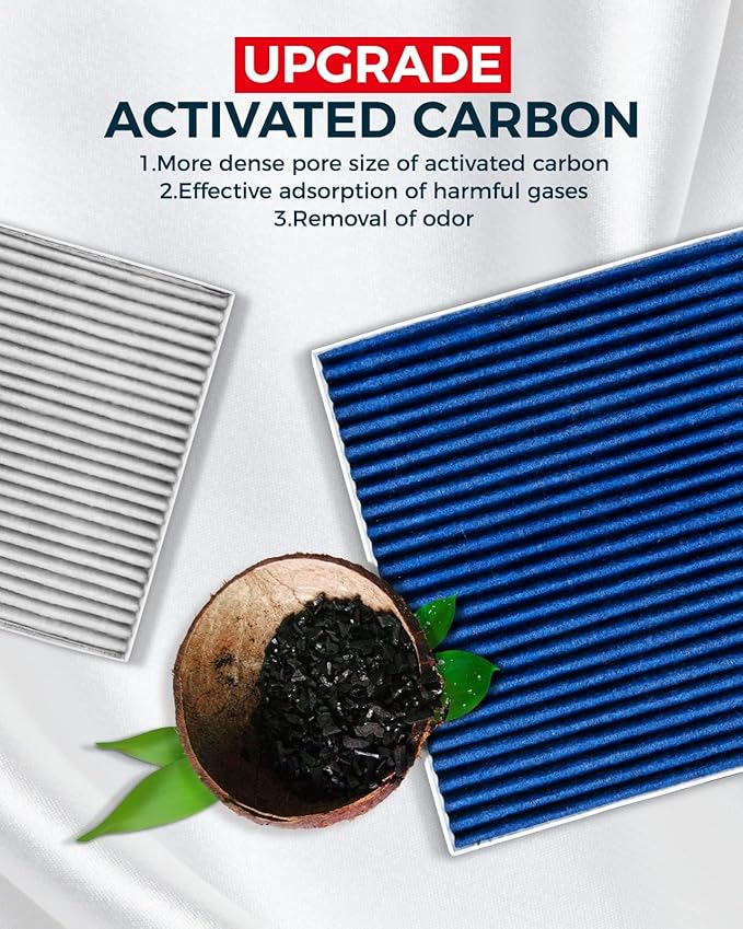 KAX Premium Cabin Air Filter, CF10285 Replacement for Toyota Camry, Corolla, Highlander, Tundra, RAV4, 4Runner, Sienna, RX350 Cabin Filter, Strong Adsorption Cabin Filter w/Upgraded Activated Carbon