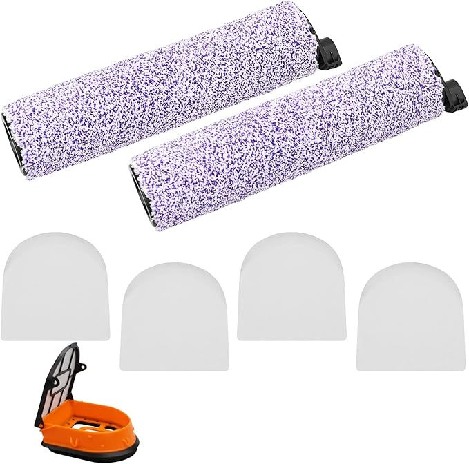 2 HydroVac Replacement Roller Filter kit for Shark AW261 WD261 WD101 AW302 WD161 WD201 WD100 WD200 WD101 HydroVac XL 3 in 1 Vacuum, Replace part WDFF1 WDB1