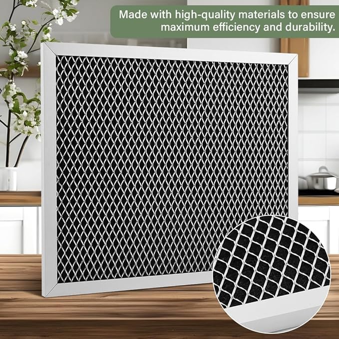 Range Hood Filter, 10.5 x 8.74 Inch Stove Vent Filter for 41F, 97007696, 97005687 Broan Nutone, Aluminum Exhaust Fan Filt-ers Kitchen Charcoal Carbon Filt-er Mesh (2)