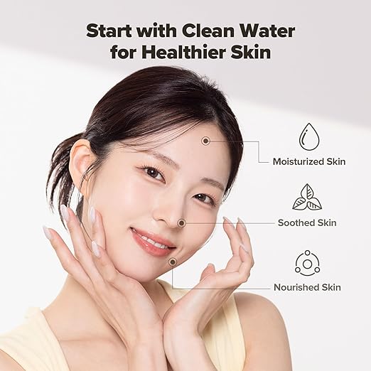 Bathroom Sink Faucet Water Filter, Filtration with Vitamin C Gel, Removes Chlorine & Heavy Metals, NSF Certified Hard Water Softener for Sensitive Skin Care, Made in Korea (Olive Green)