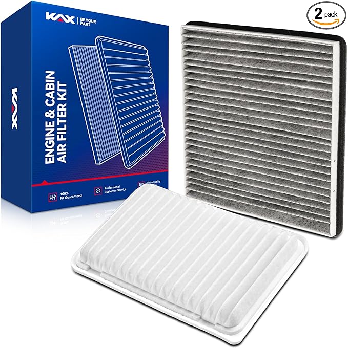 KAX Engine & Cabin Air Filter Kit, Replacement for Ford Escape 2013-2019 2.5L, Transit Connect 2014-2022 2.5L, Replace# CA11456 CF11920