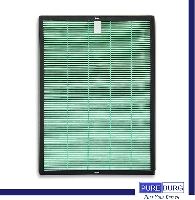 PUREBURG Replacement Filter Compatible with RabbitAir BioGS 2.0 Ultra Quiet Model SPA-550A & SPA-625A Air Purifiers, H13 True HEPA and Activated Carbon Set, 4 Piece Pack