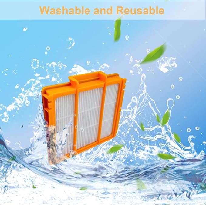 8 Pack AV2501S AV2501AE Filters Replacement Parts for Shark AV2610WA RV2502AE AV2511AE RV2610WA RV2520AOUS AV2510AOUS UR2500SR AV2820S RV2820AE RV2820YE Robot Vacuum