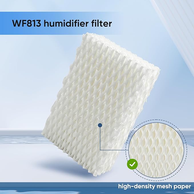 HOMJOY 3 Pack WF813 Humidifier Filter Replacement for Equate EQWF813 EQ-2119-UL,ReliOn WF813 RCM-832 RCM-832N, ProCare PCWF813 PCWF-813 PCCM-840 PCCM-832N Cool Mist Humidifier Filters