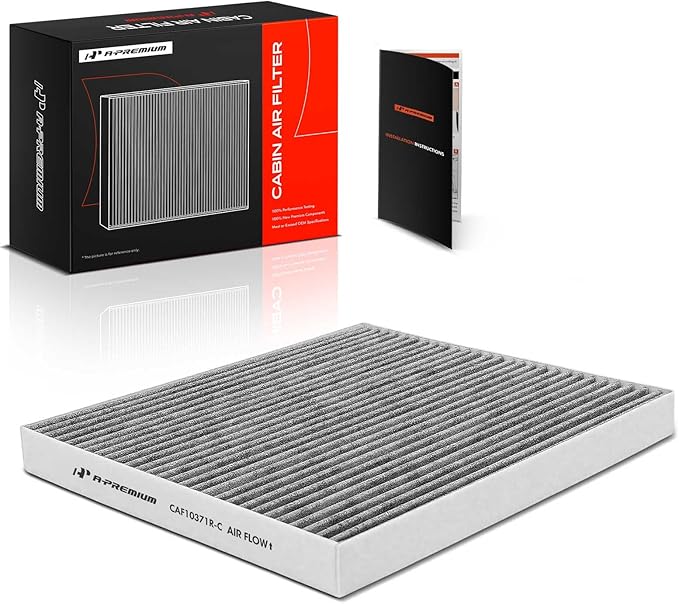 A-Premium Cabin Air Filter with Activated Carbon Compatible with Cadillac CTS 2003-2015, SRX 2004-2009, STS 2005-2011, Replace# 25740404, 19130403