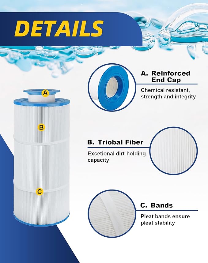ZOTEE Pool Spa Filter Replaces Sundance Microclean Ultra Set 6541-397 Outer Filter # 6473-165 and Inner Filter 6473-164, Series 880, Hot Springs Spa Filters, 1 Set