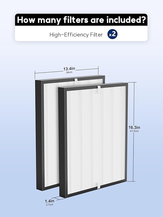 3000 Replacement Filter Compatible with Air Doctor 3000 Air Purifier – 2 Premium Efficiency Filters Compare to Part# ADF3001 (Not Compatible with 3500)
