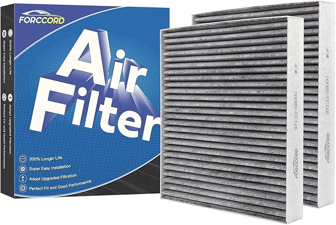 2-Pack Cabin Air Filter Fits for Tesla S (Not for plaid) 2016-2025 2026 Activated Carbon Cabin Filter Replacement Car Accessories
