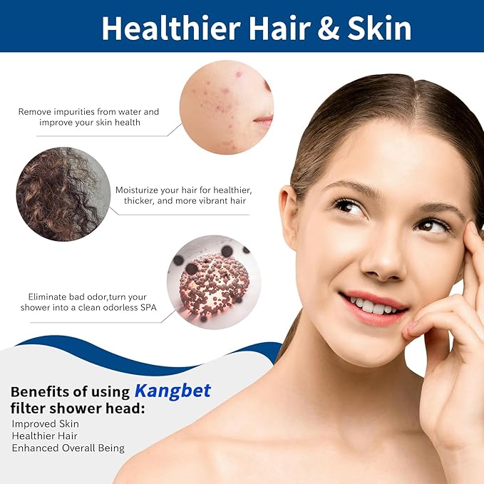 Filtered Shower Head for Healthier Hair & Skin – Removes Chlorine & Heavy Metals,Shower Head Filter for Hard Water Protect Colored Hair, And Soothe Dry Skin (Chrome)