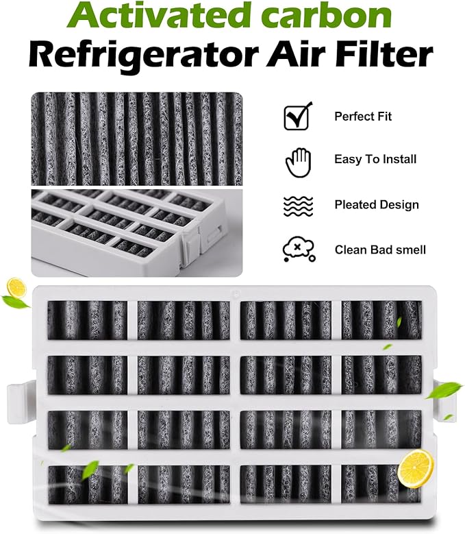 Refrigerator Air Filter Replacement for Whirlpool W10311524, Kitchenaid Refrigerator Air Filter and Jenn-Air FreshFlow Air Filter Replace, Effective Filtration with Activated Carbon Filter