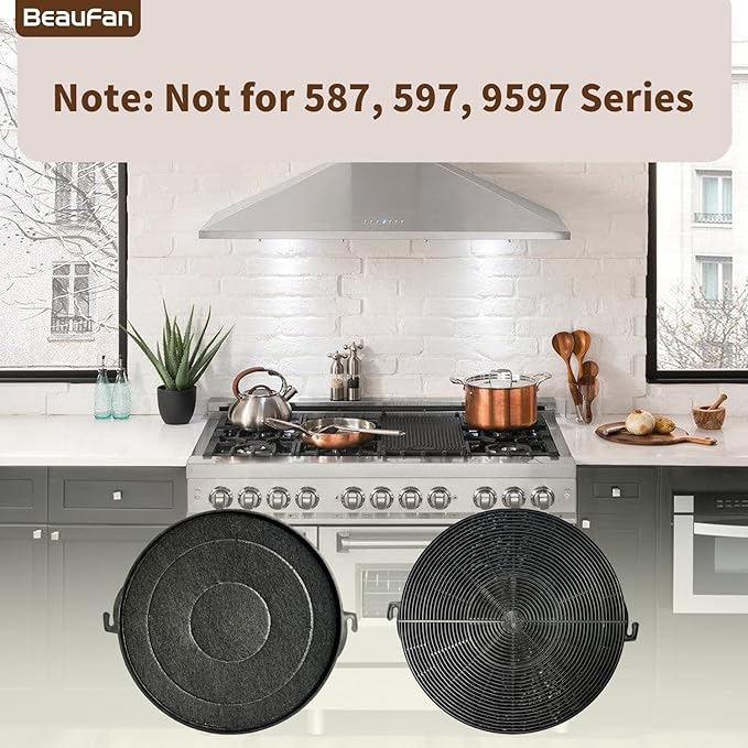 Set of 2 CF1 Charcoal Filters Compatible with Zline 42 Inch Hood KL3 & 30 Inch KB Models KB-36, KB-30, KE-36, KE-48, KL3-30, BSKBN(30), KE2i-36, KL2-30
