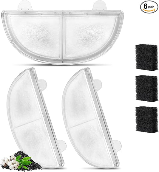 3 Pack Replacement Filters for WF20/CF20 Wireless Pump Cat Water Fountain, ZEKIRY Cat Water Fountain Filters, Triple Action Pet Fountain Filter Replacement