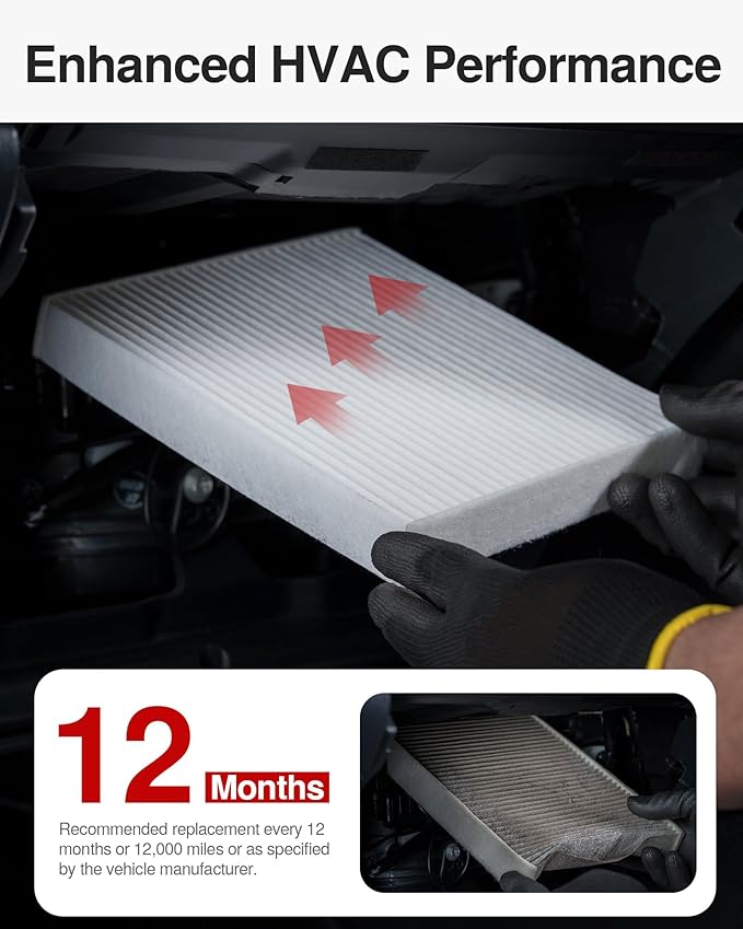 Puroma Cabin Air Filter, Replacement for CF12150, 6081C, 12150-C1, Compatible with Ford Expedition, F-150, F-250, F-350, F-450, F-550 Super Duty, Lincoln Navigator
