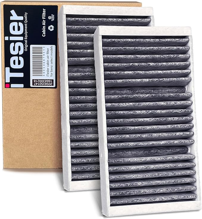 Cabin Air Filter kit for 2016-2019 Mercedes GLE350 GLE400 GLE450, 2012-2015 ML350 ML550, 2017-2019 GLS450 GLS550 GLS63, 2013-2016 GL450 GL550 GL63, replaces 1668300318, 1668300218