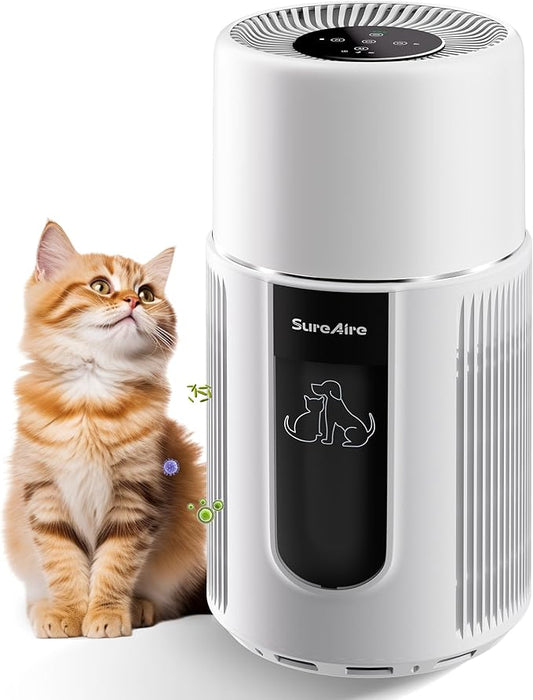 Pet Air Purifier for Home, H13 HEPA Filter for Dog Cat Hair, Dander, Odors, Dust, Air Purifiers for Dorm Room and Multi-Pet Households with Sleep Mode, Auto Mode