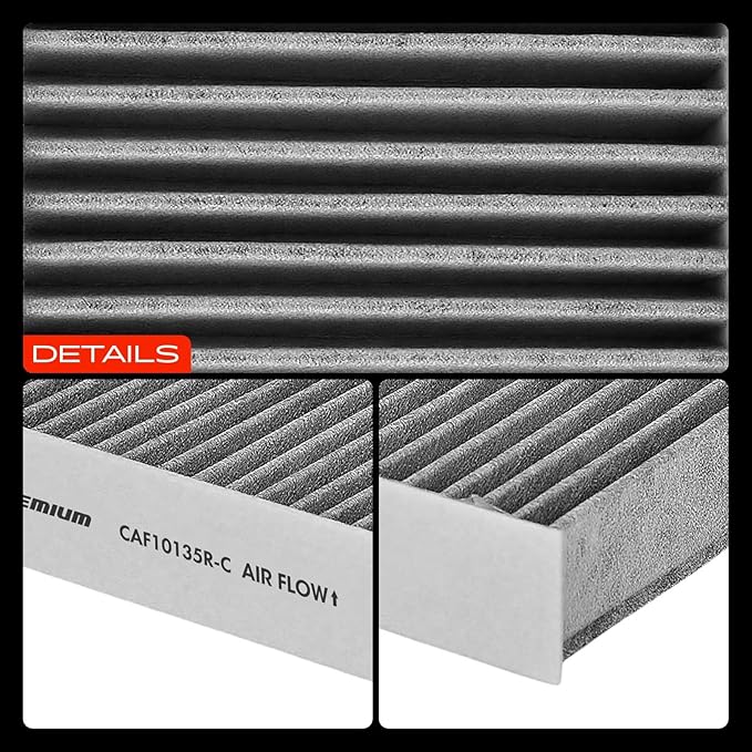A-Premium 2-PC Cabin Air Filter w/Activated Carbon Compatible with Honda & Acura Model - Civic (01-05), CR-V (02-06), Element (03-11), CSX (06), EL (97-00 02-05), RSX (02-06)