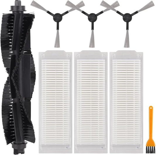 WVCR200S Replacement Parts for WYZE Robot Vacuum Cleaner WVCR200S Spare Accessories - 1 Roller Brush 3 Hepa Filters 3 Side Brush