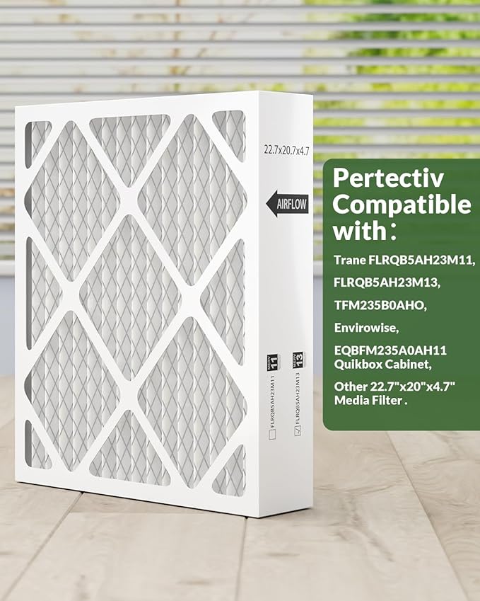 FLRQB5AH23M11 22.7x20.7x4.7 Air Filter Merv 13, Compatible with trane and envirowise Air Filter, for HVAC Systems and Home Air Conditioning, 3Pack