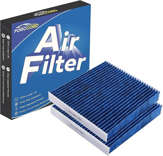 2 PACK HEPA Cabin Air Filter Fits for Hyundai Elantra, Ioniq 5, Santa Fe, Sonata, Tucson & Kia K5 Activated Carbon Cabin Filter Replacement 97133L1000 Car Accessories