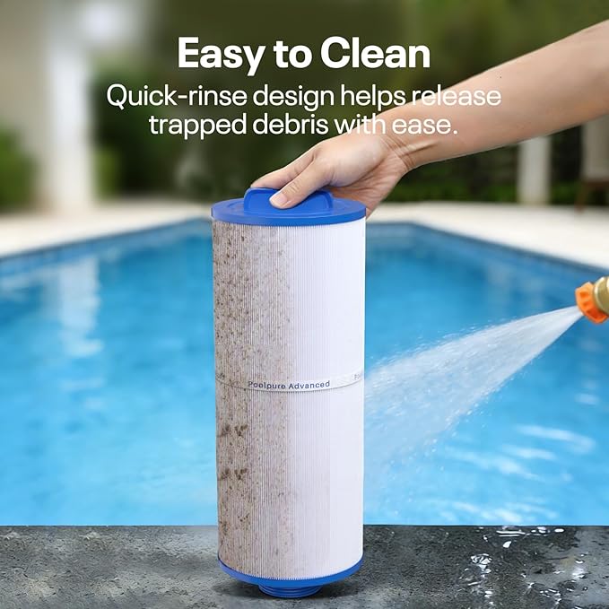 POOLPURE 5CH-352 Spa Filter Replaces PPM35SC-F2M, Marquis Spa 20042, 20092, 70-0240, 370-0242, 370-0243, Filbur FC-0196, 2" Male Thread/MPT Hot Tub Filter, 2 Pack