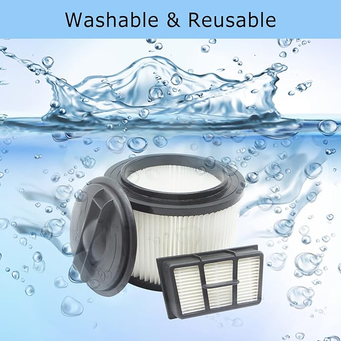 2 Pack VF408 HEPA Filter Replacement for Vacmaster VF408 4 Gallon Wet/Dry Vacuum Cleaner, Compare to Part# VF408 & VFHF