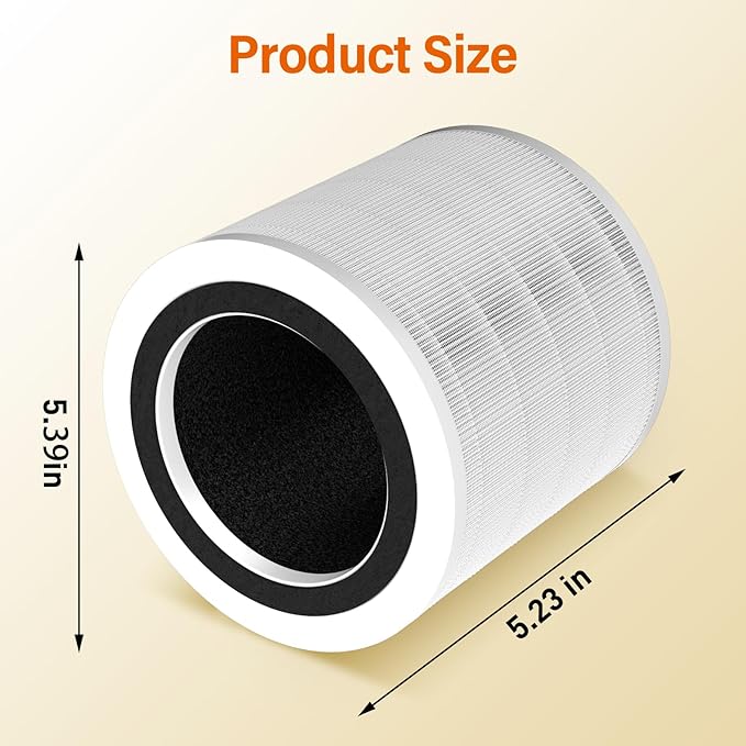 2 Pack H7126 True HEPA Filter Compatible with GoveeLife Mini Air Purifier, 3-in-1 H13 True HEPA Filters H7126-RF for Govee Air Purif-ier, 4 Extra Pre-Filters