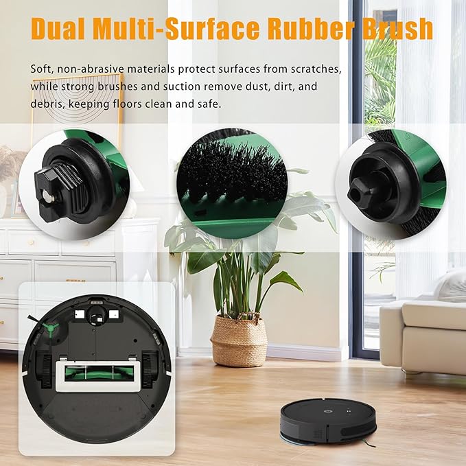 23 Pack Replacement Parts Compatible with iRobot Roomba Vacuum 2 Q0520 Essential Robot Vacuum, Accessory Kit with 2 Roller Brushes, 6 Filters, 6 Dust Bags, 8 Side Brushes, 1 Cleaning Tool
