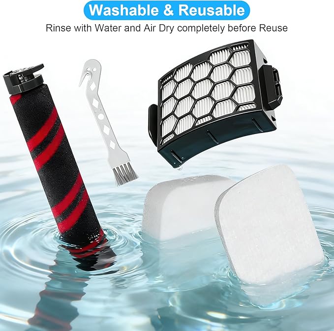 LA702 LA555 Complete Filter for Shark Rotator Pet Lift-Away Upright Vacuum with DuoClean PowerFins HairPro, 1 Soft Roller Brush, 2 HEPA Filters, 4 Foam & Felt Filters, 4 Odor Neutralizer Cartridge