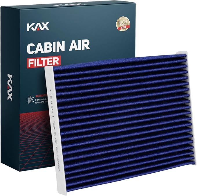 KAX Premium HEPA Cabin Air Filter with Dual Active Carbon, CF12002 Replacement for Kia Soul 2014-2019, Soul EV 2015-2019, Strong Adsorption Passenger Compartment Air Filter