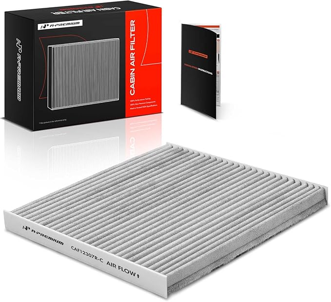 A-Premium Cabin Air Filter with Activated Carbon Compatible with Jeep Cherokee 2019 2020 2021 2022 2023, Behind Glove Box, Replace# 68410725AA