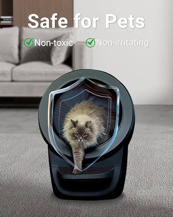 6 Pcs Cat Litter Box Deodorizer Refills Compatible with Whisker OdorTrap Pod Litter Robot 4 Accessories Filter, Eliminates Odors, Litter Box Odor Eliminator (Lemon Scent)