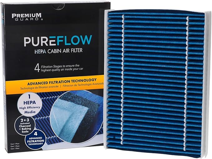 PureFlow HEPA Cabin Air Filter PC99158HX | Fits 2017-2024 Jeep Compass, 2024-2025 Dodge Hornet, 2024-2025 Alfa Romeo Tonale, 2024-2025 Fiat 500E, 2015-2021 Jeep Renegade