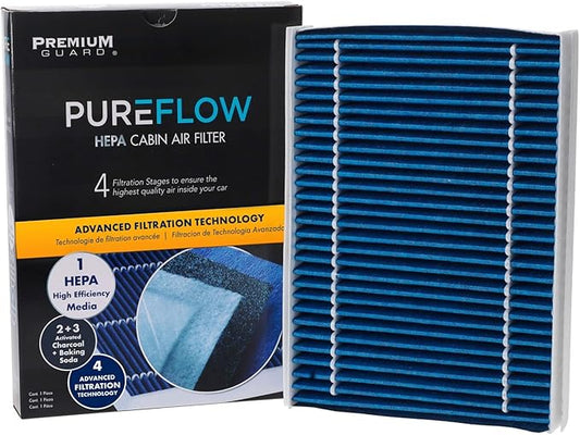 PureFlow HEPA Cabin Air Filter PC99158HX | Fits 2017-2024 Jeep Compass, 2024-2025 Dodge Hornet, 2024-2025 Alfa Romeo Tonale, 2024-2025 Fiat 500E, 2015-2021 Jeep Renegade