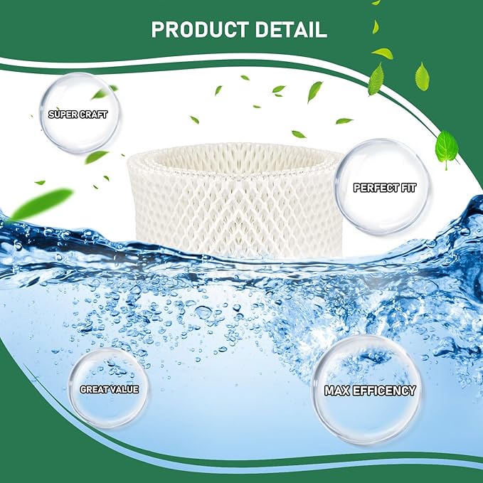 MDH-0103JB Humidifier Wicking Filter Replacement Compatible with Mainstays MDH-0103JB Humidifier Wick Filters, 3 Pack