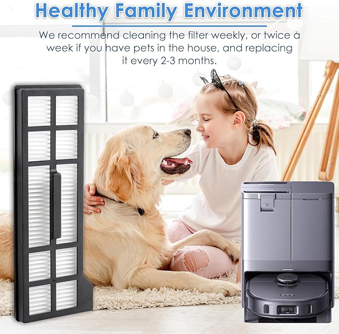 (6 Pieces) X10 Pro Omni HEPA Filter Compatible with EUFY X10 Pro Omni Robot Vacuum Cleaner Filter Accessories