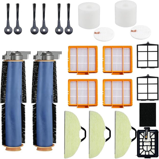 Replacement Parts Accessories for Shark AV2610WA RV2610WA Matrix Plus 2- in-1 Robot Vacuum Cleaner,2 Main Brush,4 Filters,3 Mop Pads,6 Side Brushes,2 Pre Filter,&1 Pre-Motor 2 Foam Filter