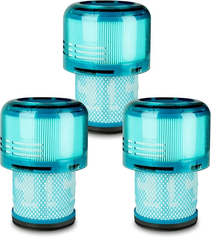 Lemige 3 Pack Filters Replacement for Dyson V11 Cordless Vacuum, V11 Animal V11 Torque Drive V11 Complete V11 Extra V15 Detect V15 Detect Absolute V15s Submarine, Replacement Parts No. 970013-02 & 03