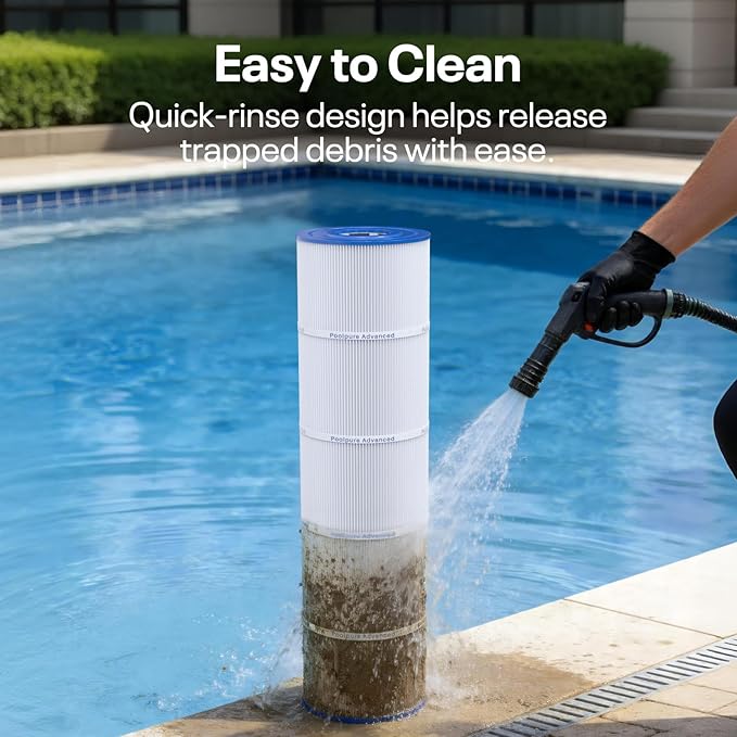 POOLPURE C-7459 Filter Replaces Jandy CL 340, PJAN85, Ultral-A8, Unicel C-7459, Filbur FC-6405, Filbur FC-0800, A0557900, R0554500, Aladdin 18504, APCC7352, 4X85 sq.ft Filter Cartridge 4 Pack