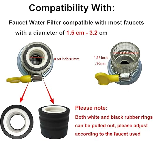 3 Pack Faucet Mount Filters,Purifier Kitchen Tap Filtration for Kitchen,Faucet Water Filter for Home Bathroom with Activated Carbon Removes Chlorine Fluoride Heavy Metals Hard Water (Random Color)