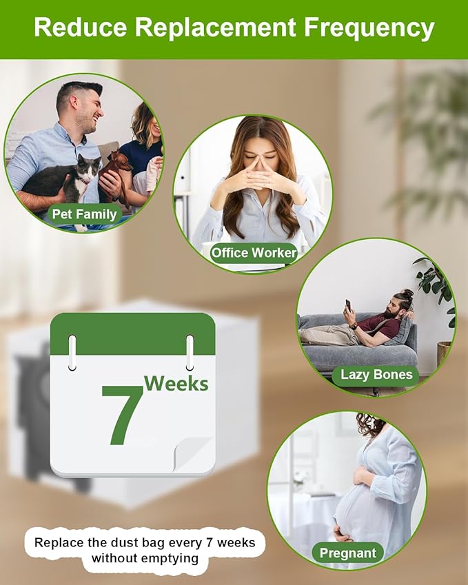 ApexOne 14 Pack Dust Bags for Roborock QV 35A, Qrevo S5V, Saros 20/10/10R/Z70, Qrevo Series, Qrevo Edge S5A, Qrevo Curv 2 Flow/CurvX/Curv/Curv S5X, S8 MaxV Ultra Robot Vacuum Cleaner, 3.2L Capacity
