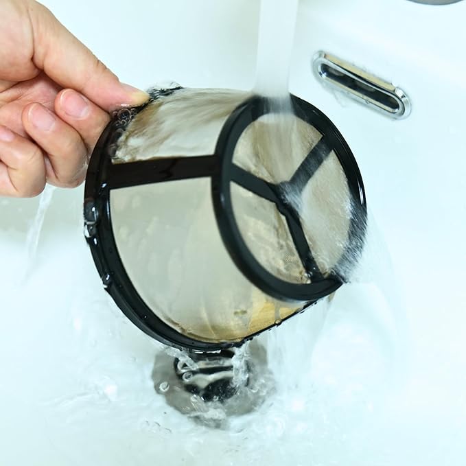 8-12 Cup Reusable Coffee Filter - BPA Free, Eco-Friendly, Compatible with Mr. Coffee, Black+Decker & Most Standard 8-12 Cup Drip Coffee Makers (1-Pack)